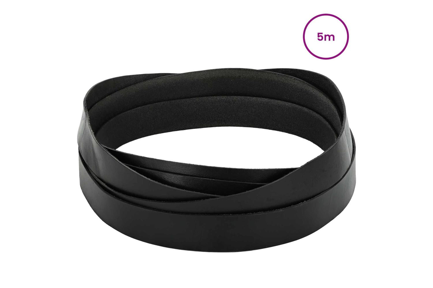 Vidaxl Leather Strap 1 Black 500 X 3 Cm Leather-2