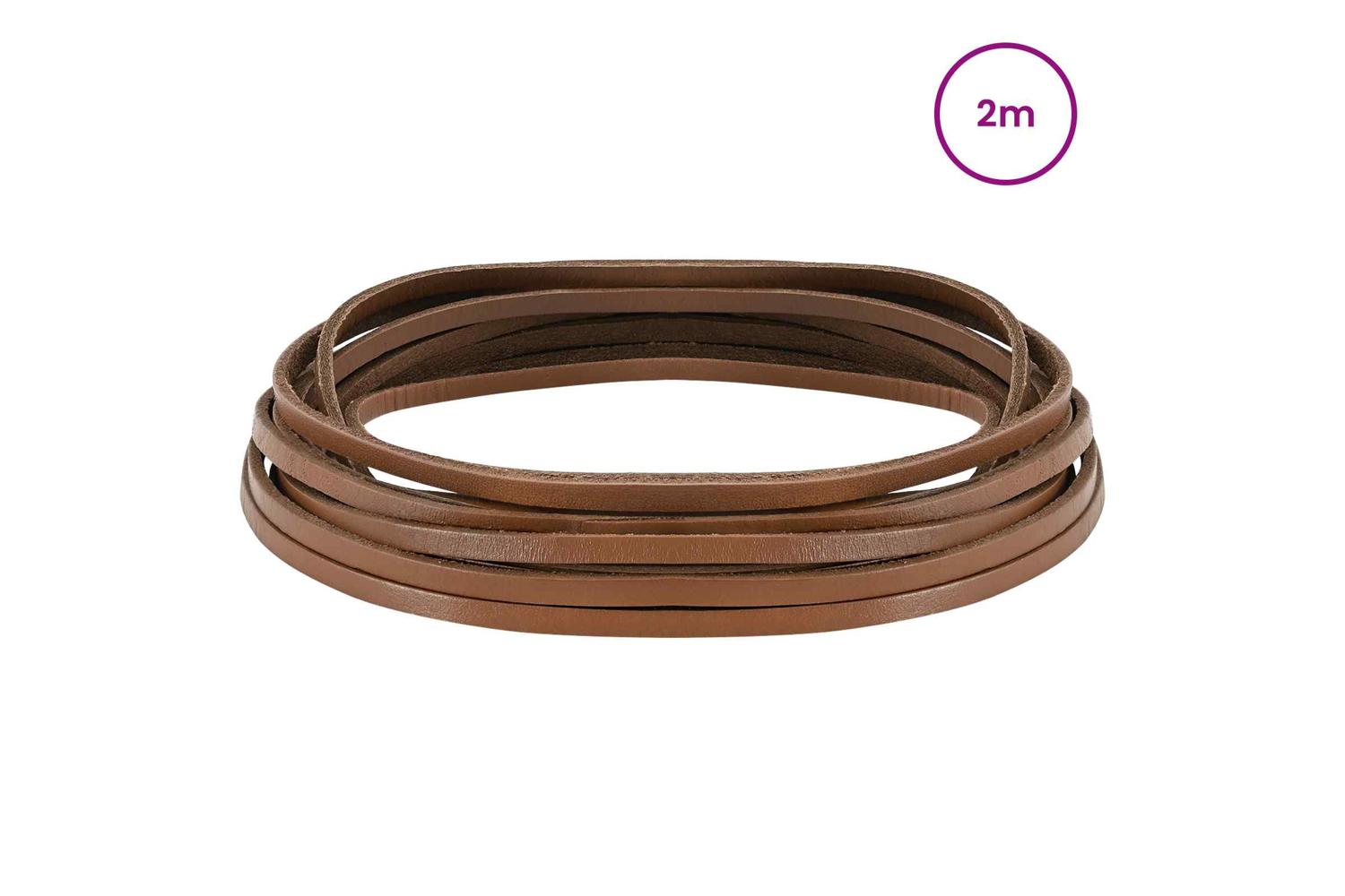 Vidaxl Leather Strap 1 Brown 200 X 04 Cm Leather-2