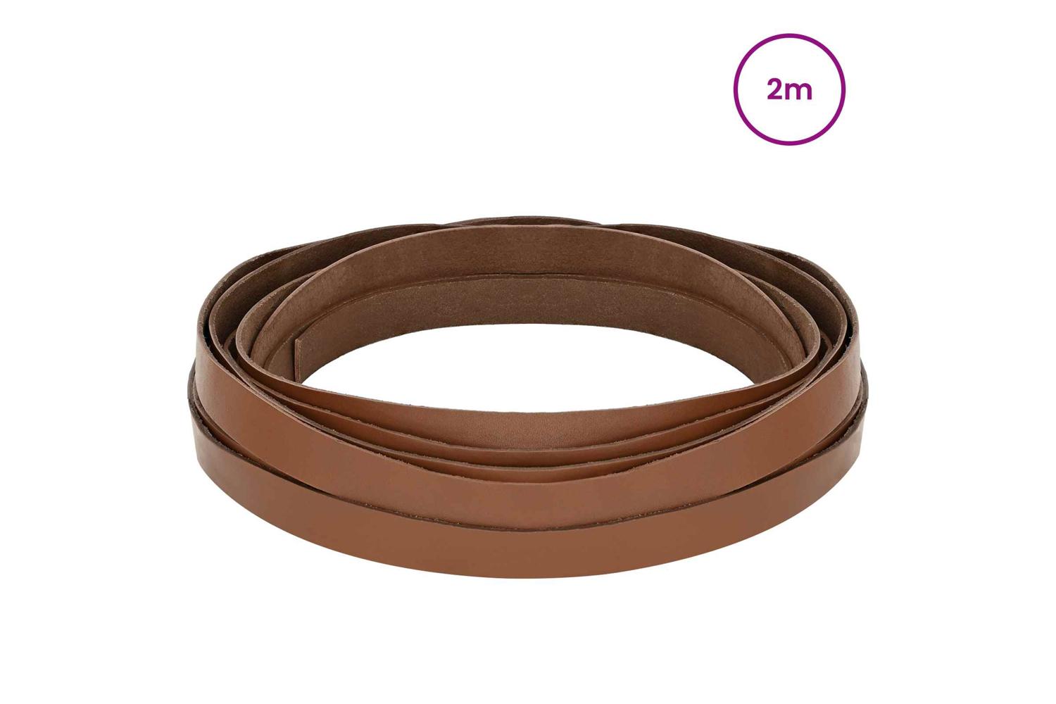 Vidaxl Leather Strap 1 Brown 200 X 1 Cm Leather-2