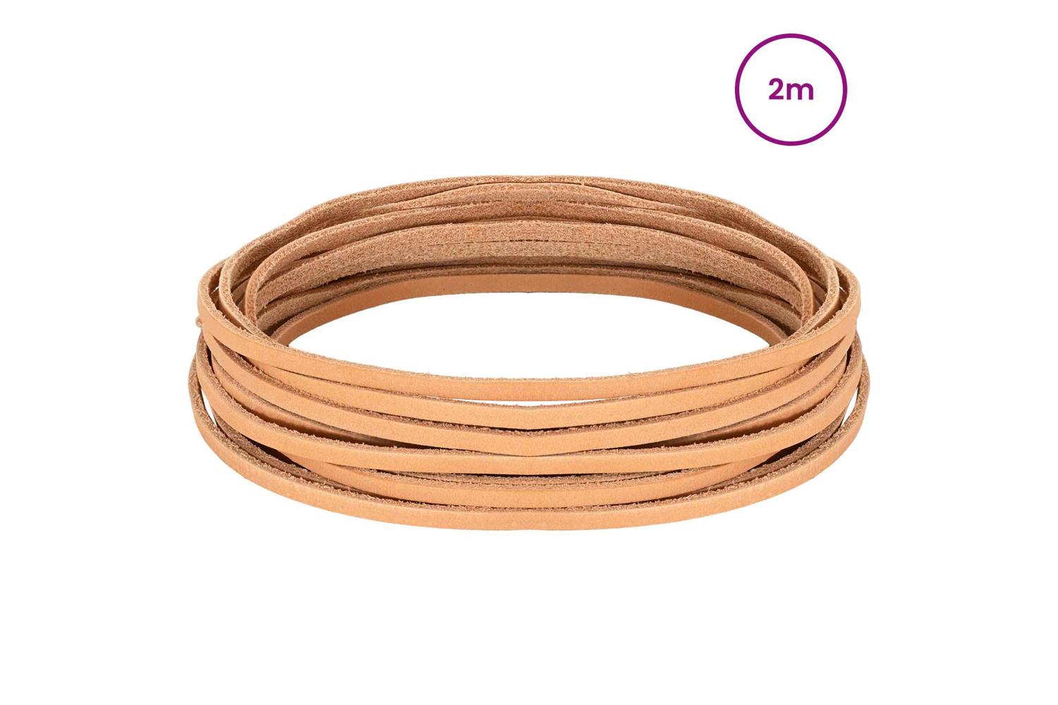 Vidaxl Leather Strap 1 Light Brown 200 X 03 Cm Leather-2