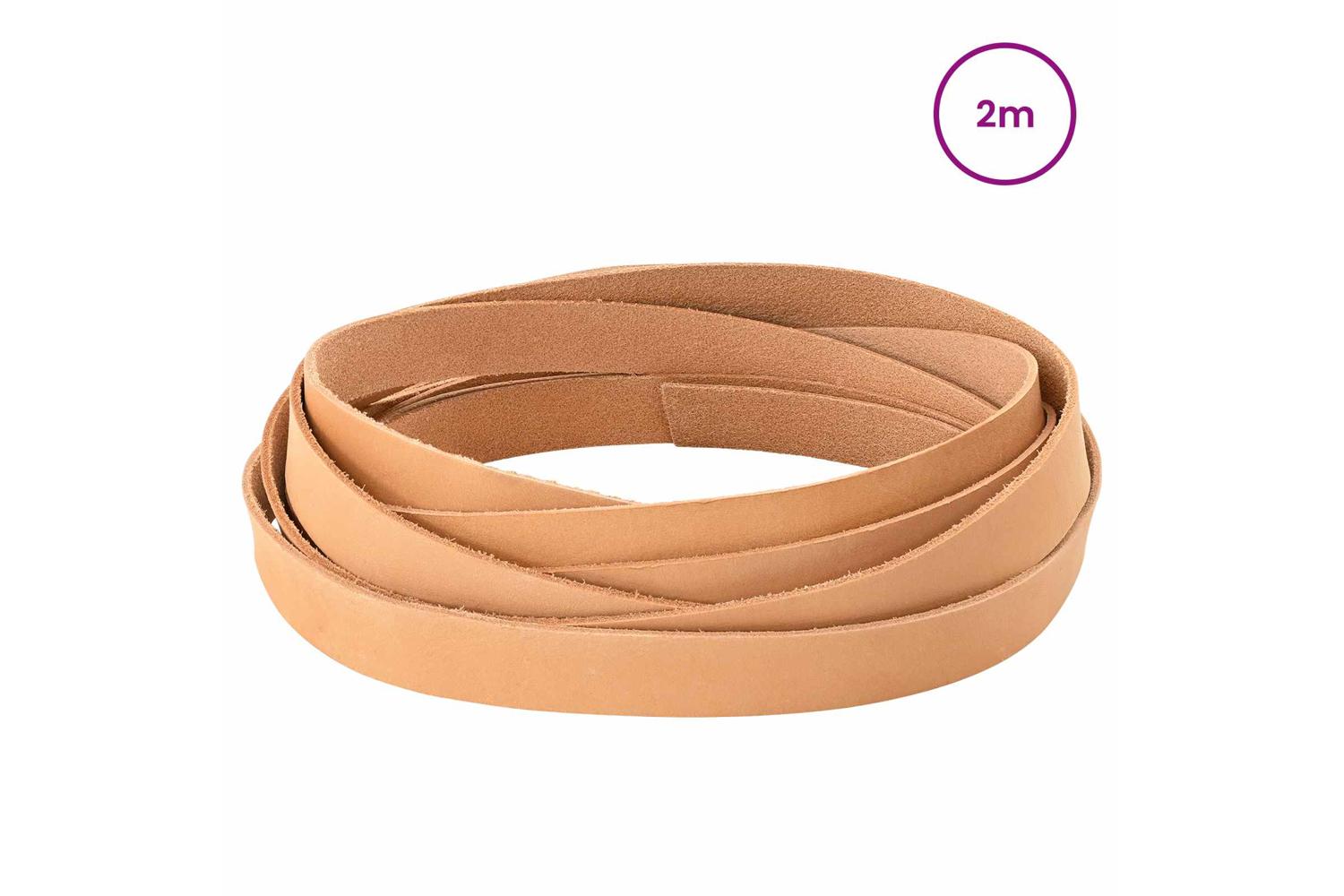 Vidaxl Leather Strap 1 Light Brown 200 X 15 Cm Leather-2