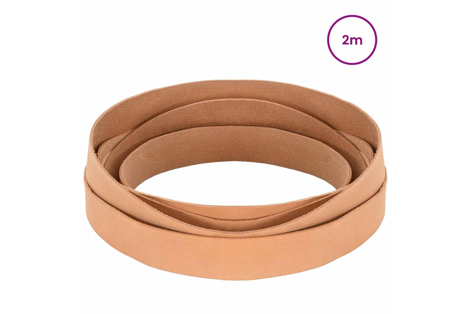 Vidaxl Leather Strap 1 Light Brown 200 X 4 Cm Leather-2