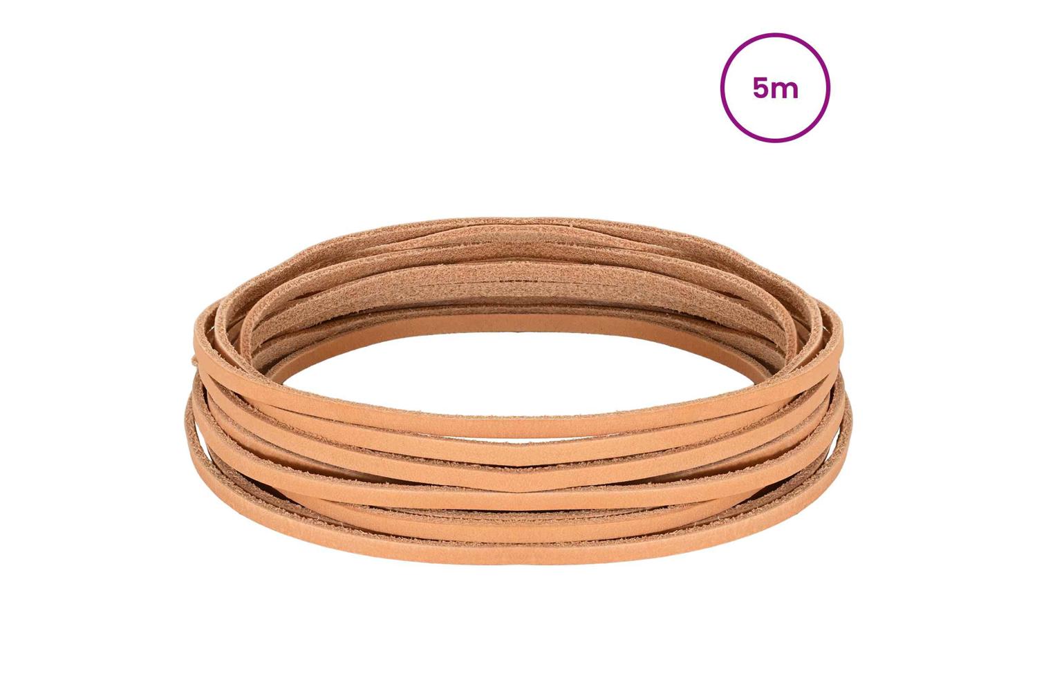 Vidaxl Leather Strap 1 Light Brown 500 X 04 Cm Leather-2