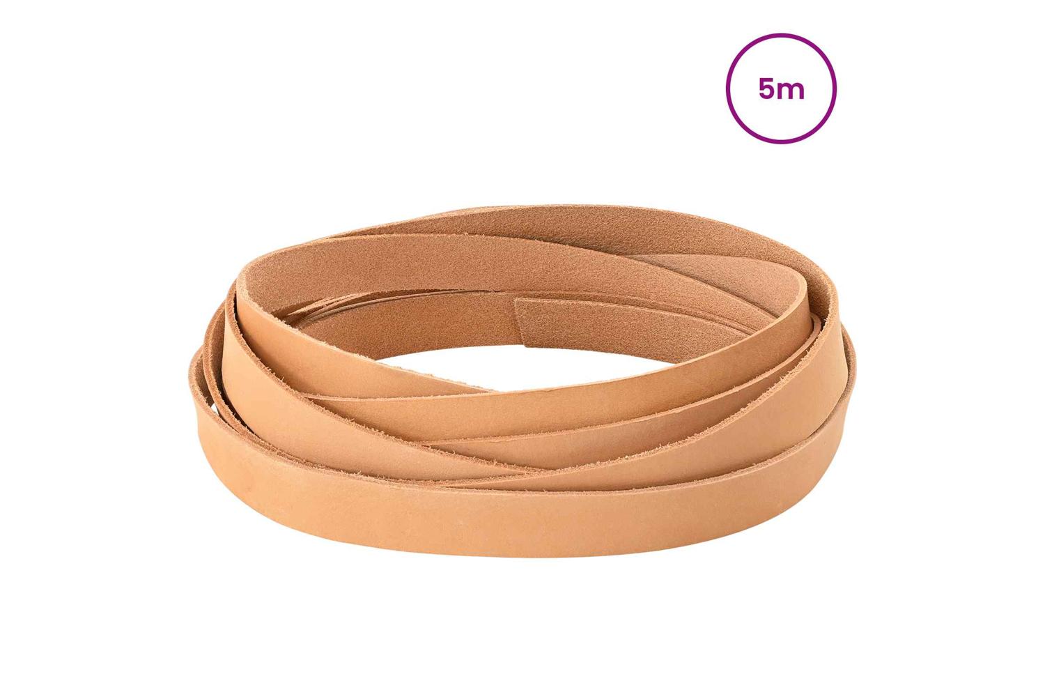 Vidaxl Leather Strap 1 Light Brown 500 X 2 Cm Leather-2