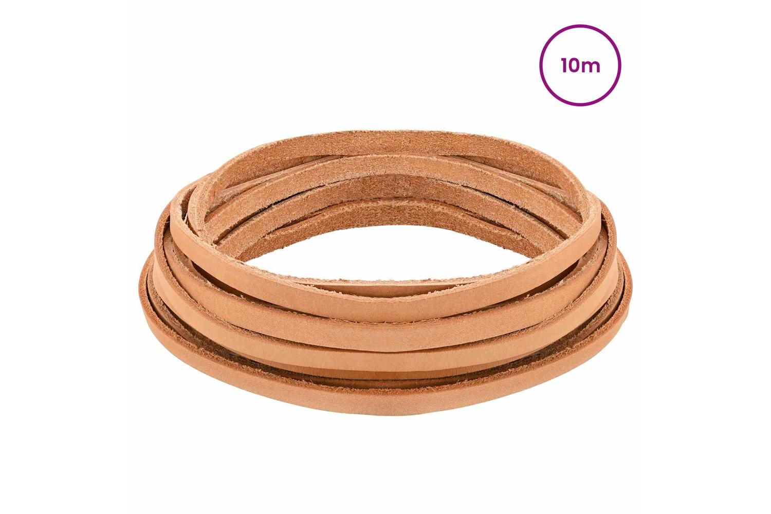 Vidaxl Leather Strap Light Brown 1000 X 06 Cm Leather-2