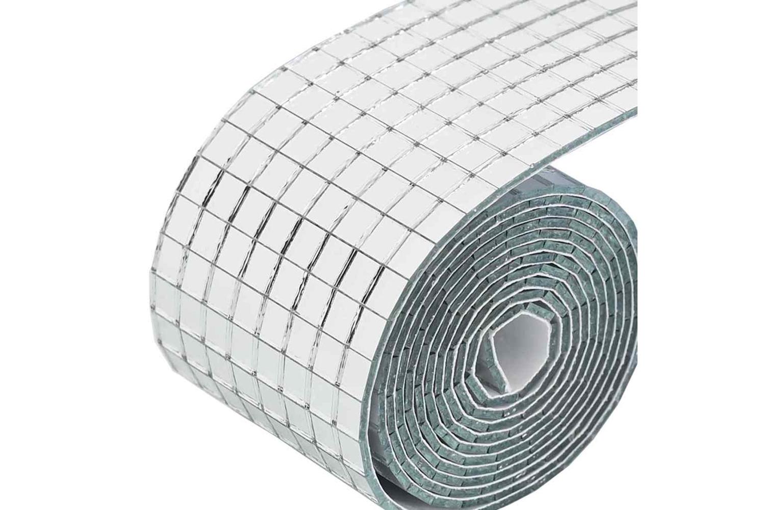 Vidaxl Mirror Mosaic Tile Geometric 3 Pcs Silver 100 X 4 Cm Glass-6