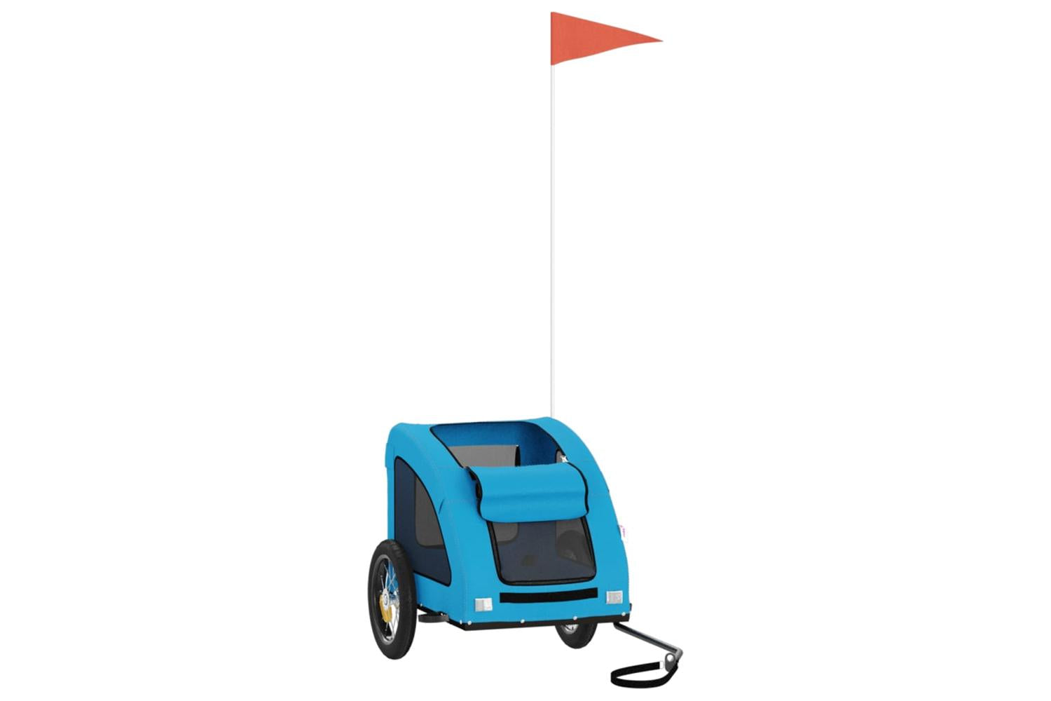 Vidaxl Pet Bike Trailer Blue Oxford Fabric And Iron-3