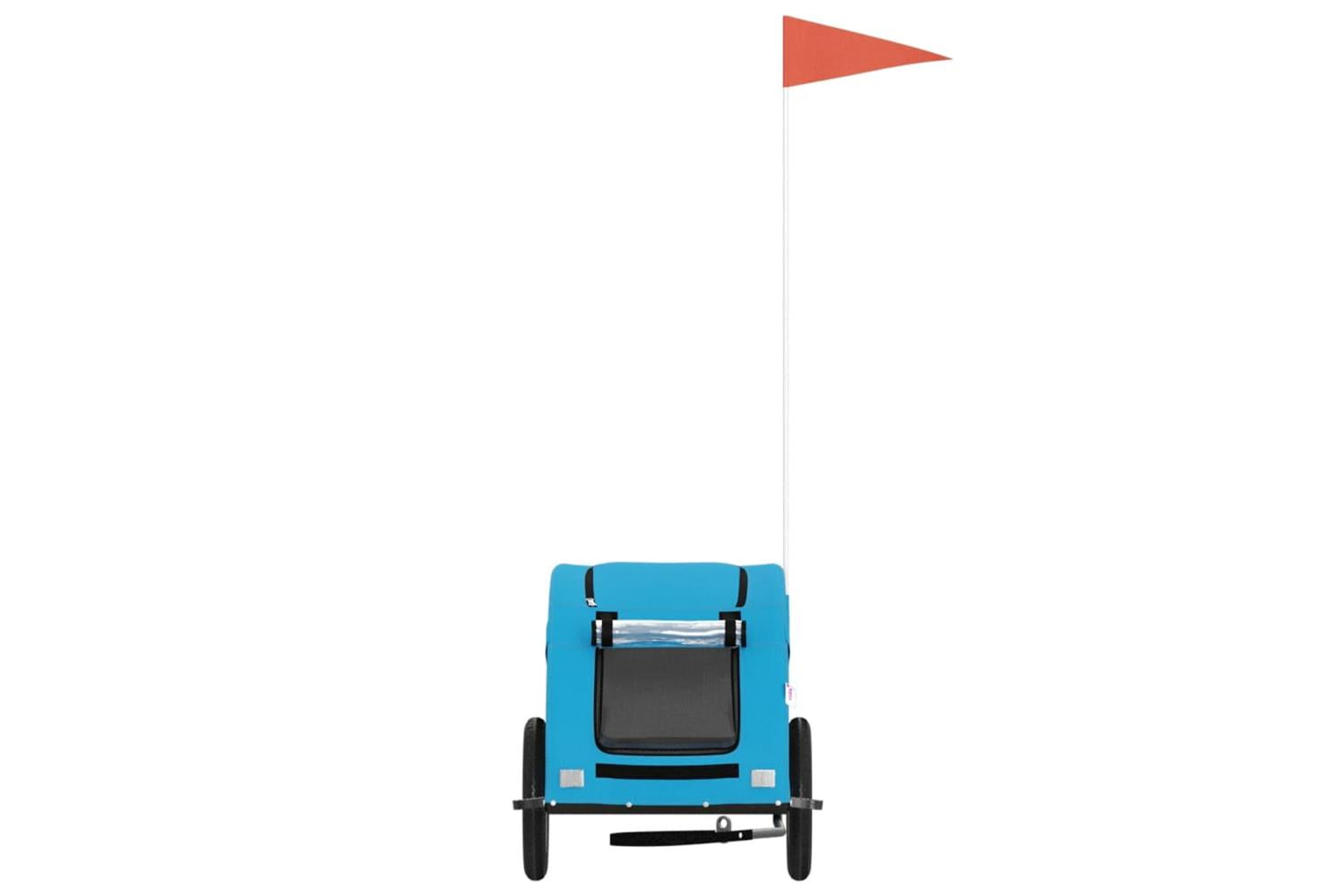 Vidaxl Pet Bike Trailer Blue Oxford Fabric And Iron-4