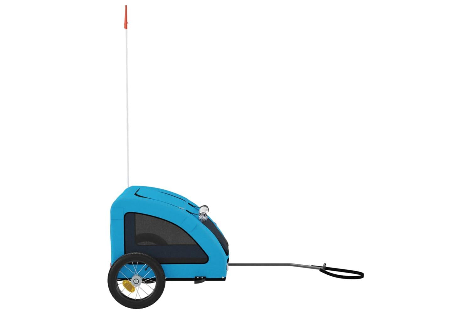 Vidaxl Pet Bike Trailer Blue Oxford Fabric And Iron-6