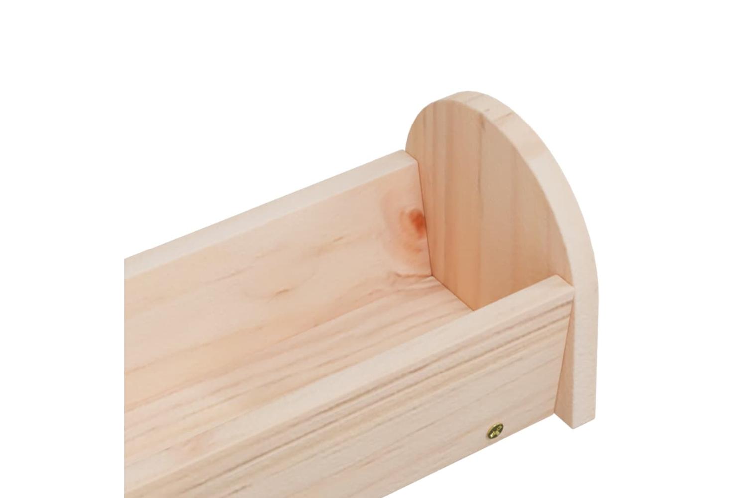 Vidaxl Rabbit Hay Feeder 28x10x10 Cm Solid Wood Fir-6