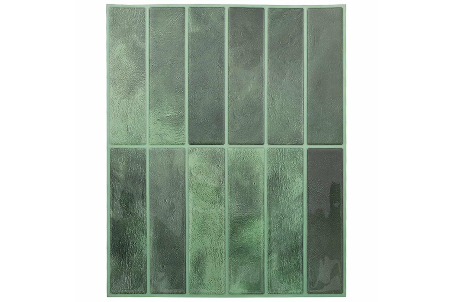 Vidaxl Rectangular Tile 10 Pcs Dark Green 29 X 23 X 008 Cm