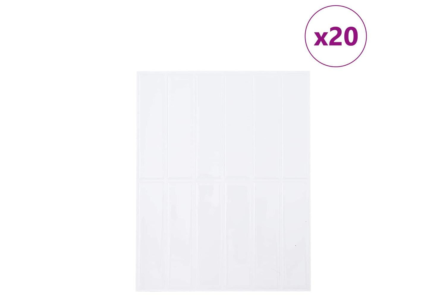 Vidaxl Rectangular Tile 20 Pcs White 29 X 23 X 008 Cm-2