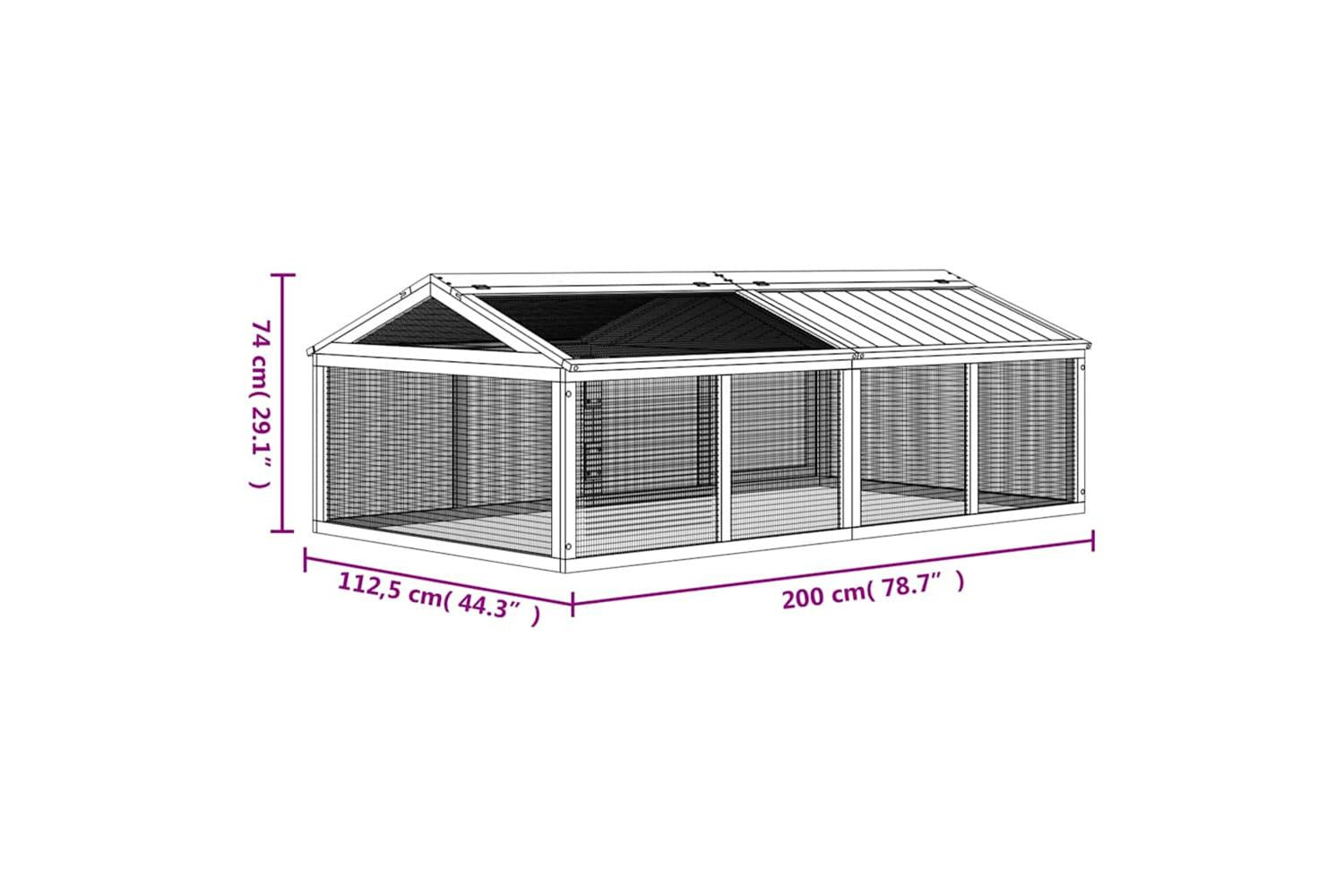 Vidaxl Run Box Mocha 200x1125x74 Cm Solid Wood Pine-7