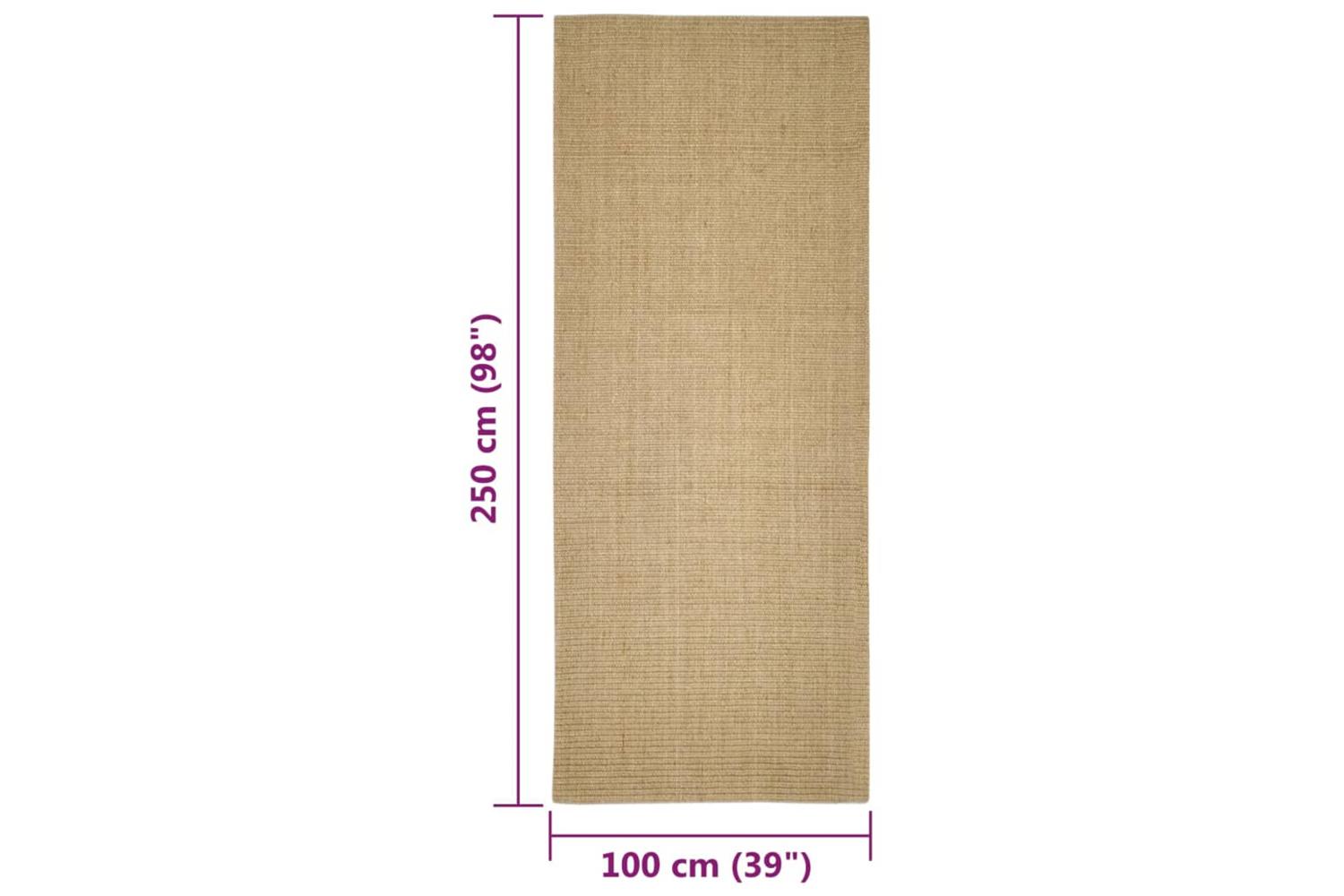 Vidaxl Sisal Rug For Scratching Post 100x250 Cm-6