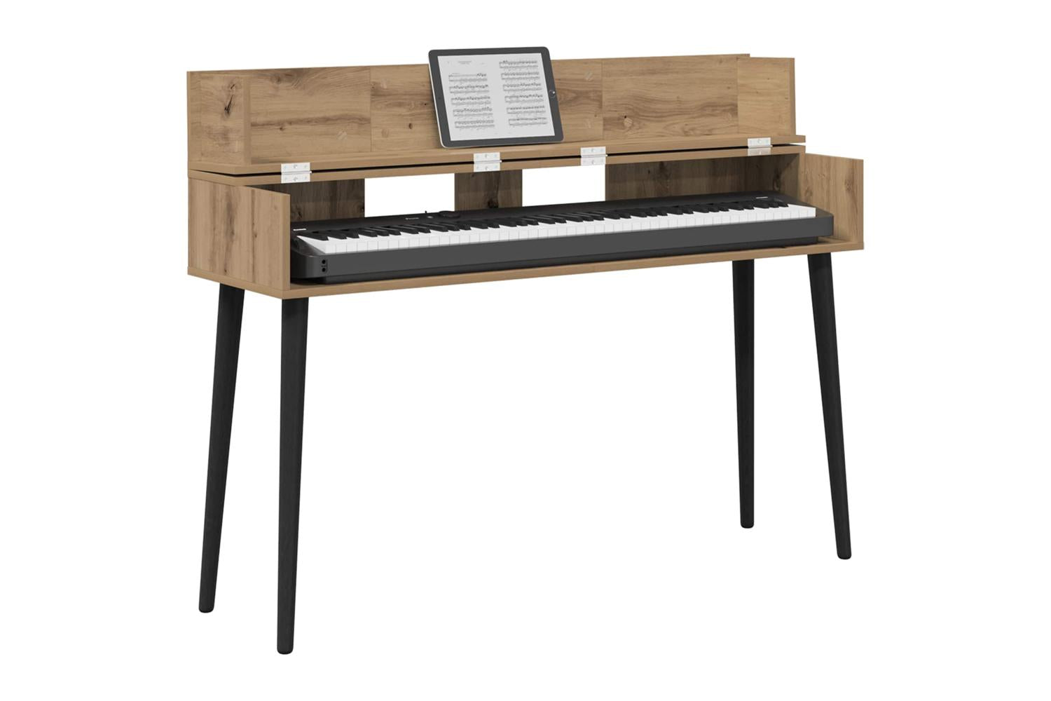 Vidaxl Studio Desk Artisan Oak 110 X 40 X 195 Cm Engineered Wood-3