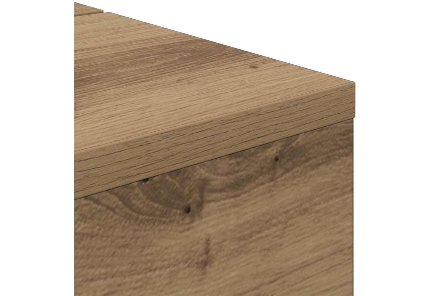Vidaxl Studio Desk Artisan Oak 110 X 40 X 195 Cm Engineered Wood-8