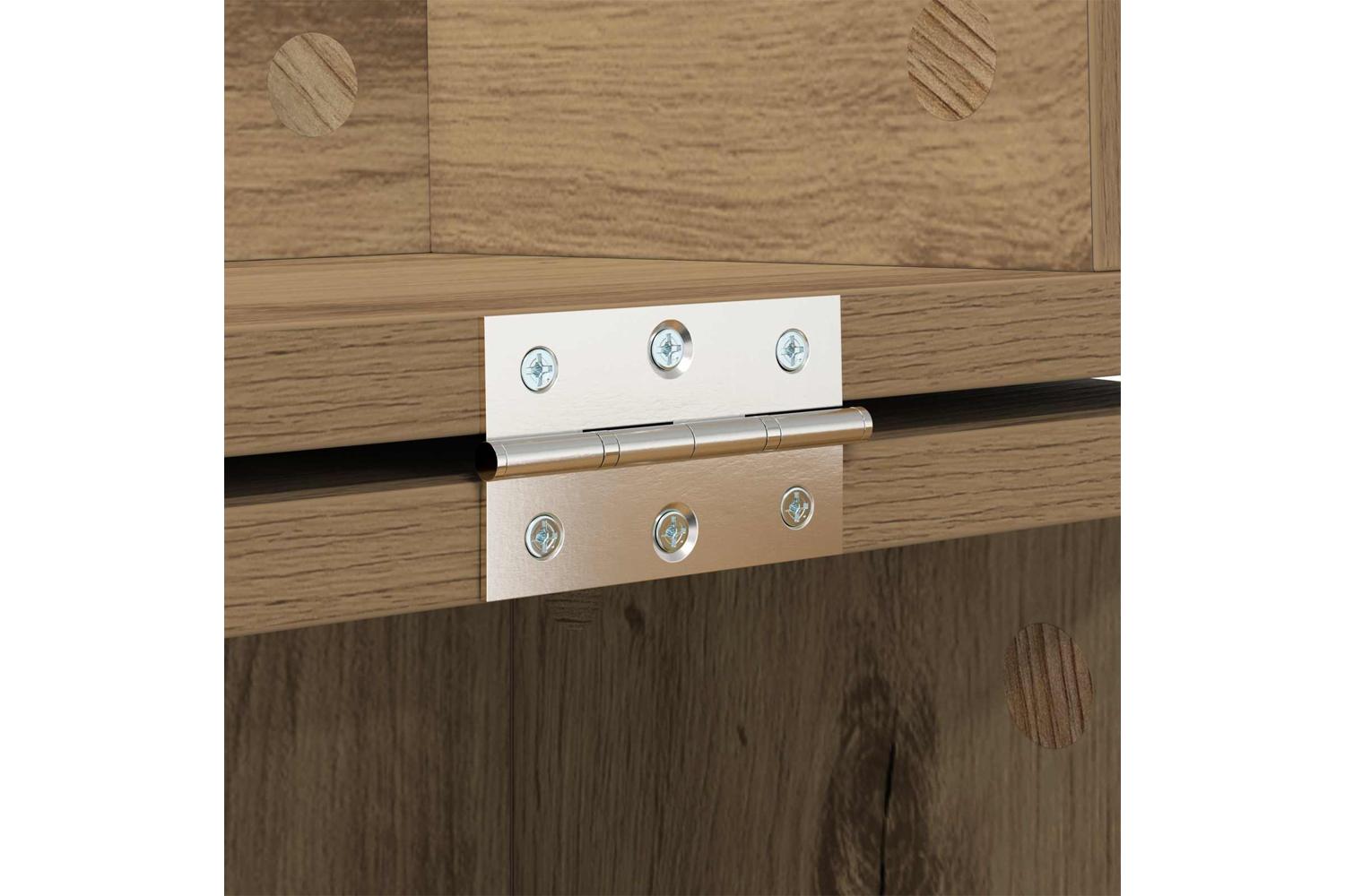 Vidaxl Studio Desk Artisan Oak 130 X 40 X 195 Cm Engineered Wood-9