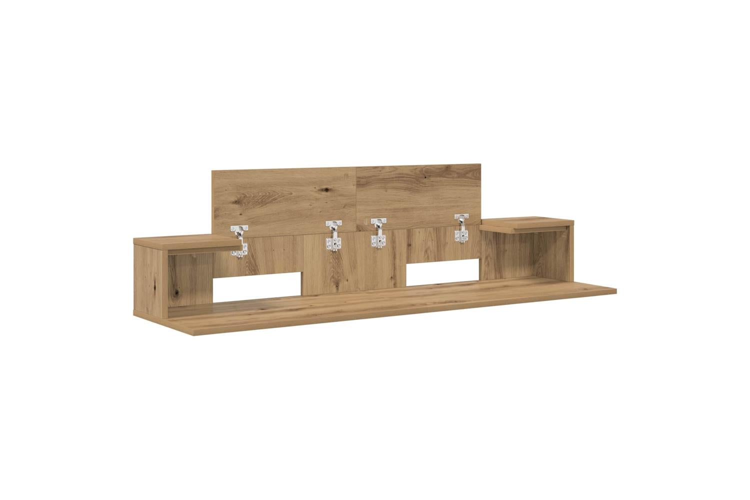 Vidaxl Studio Desk Artisan Oak 152 X 36 X 195 Cm Engineered Wood-4