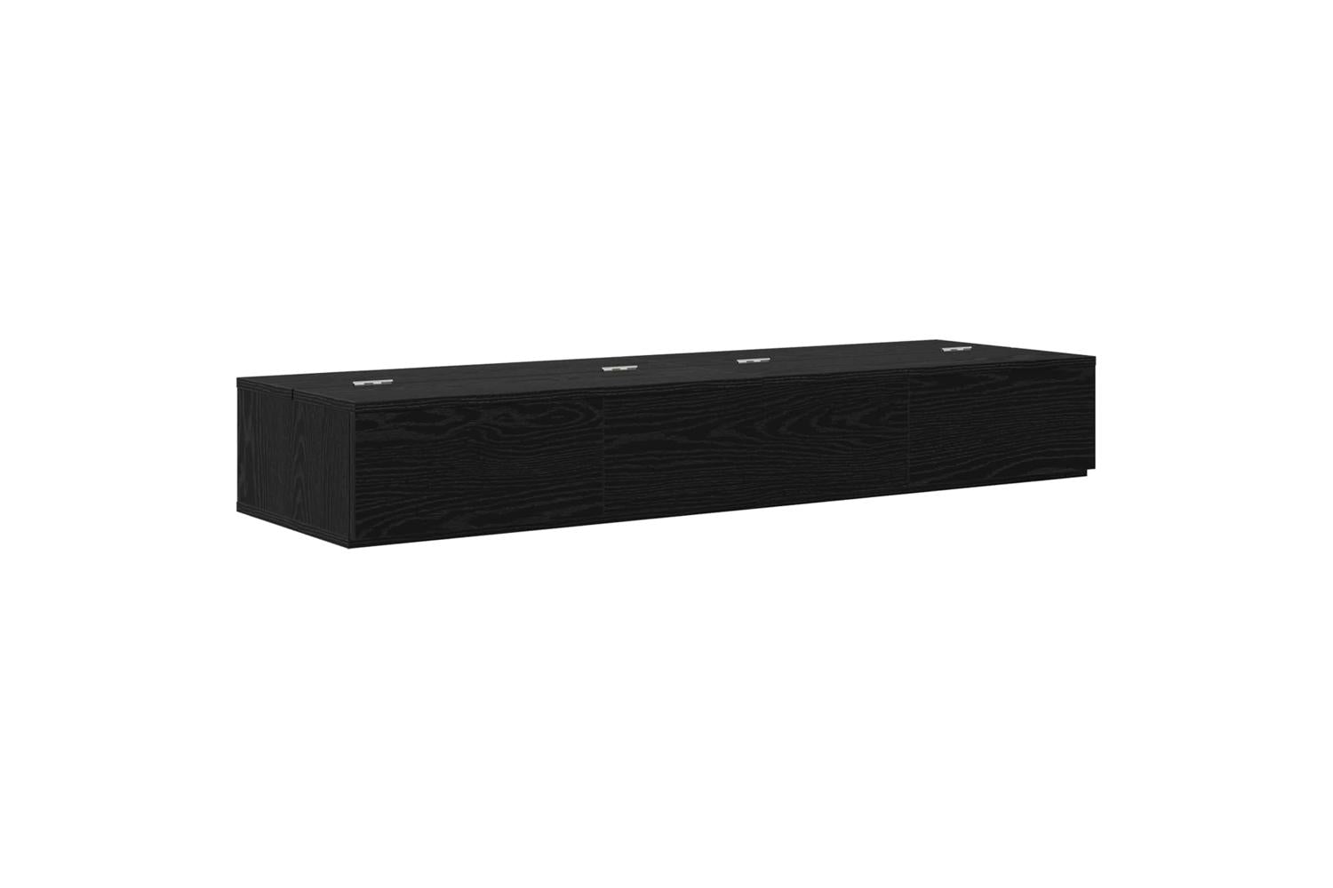 Vidaxl Studio Desk Black Oak 110 X 40 X 195 Cm Engineered Wood