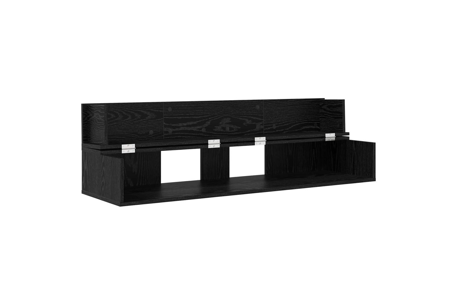Vidaxl Studio Desk Black Oak 110 X 40 X 195 Cm Engineered Wood-4