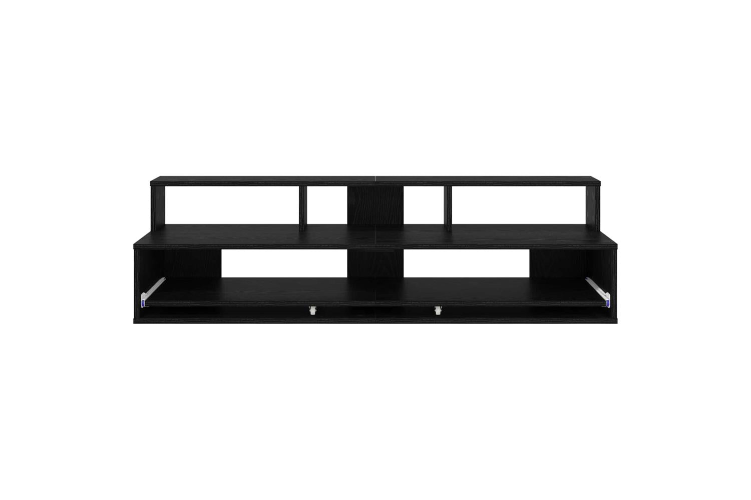 Vidaxl Studio Desk Black Oak 110 X 425 X 36 Cm Engineered Wood-5