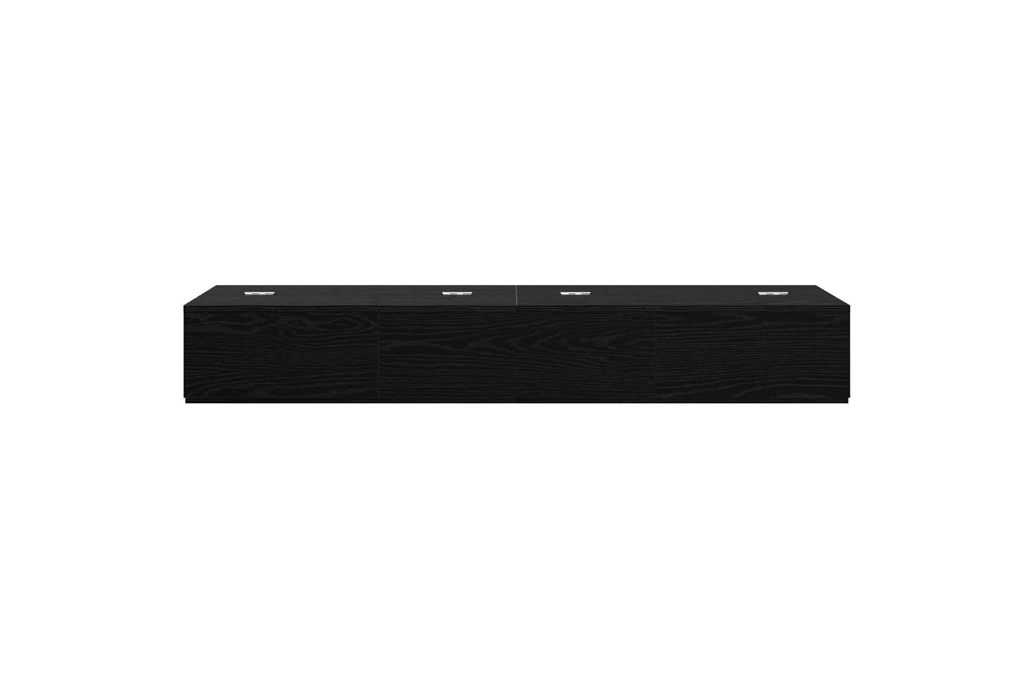 Vidaxl Studio Desk Black Oak 130 X 40 X 195 Cm Engineered Wood-5
