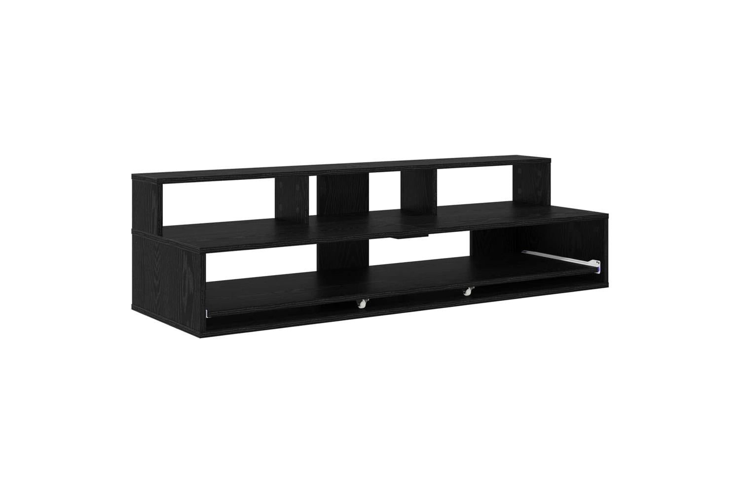 Vidaxl Studio Desk Black Oak 130 X 425 X 36 Cm Engineered Wood-2