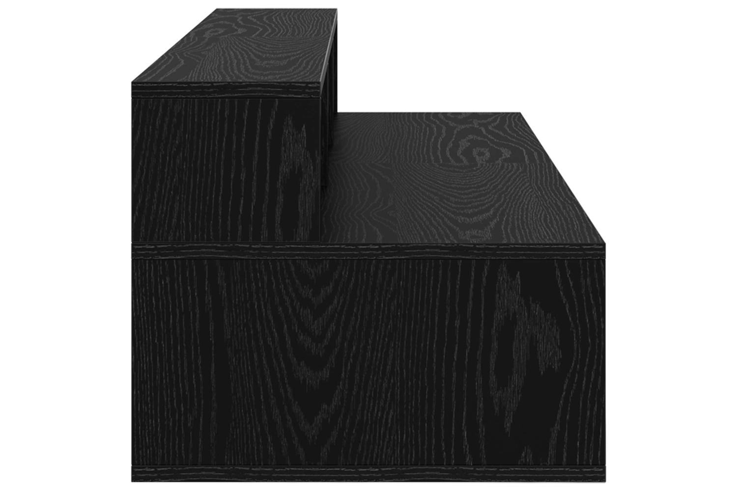 Vidaxl Studio Desk Black Oak 130 X 425 X 36 Cm Engineered Wood-6