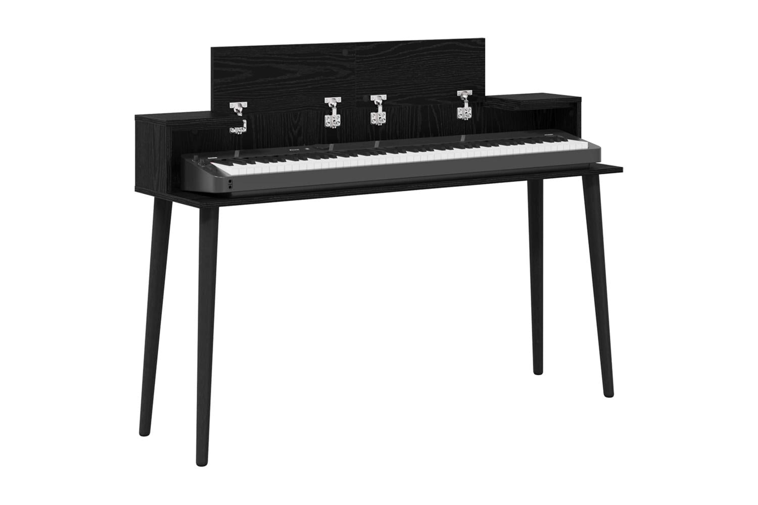 Vidaxl Studio Desk Black Oak 152 X 36 X 195 Cm Engineered Wood-3