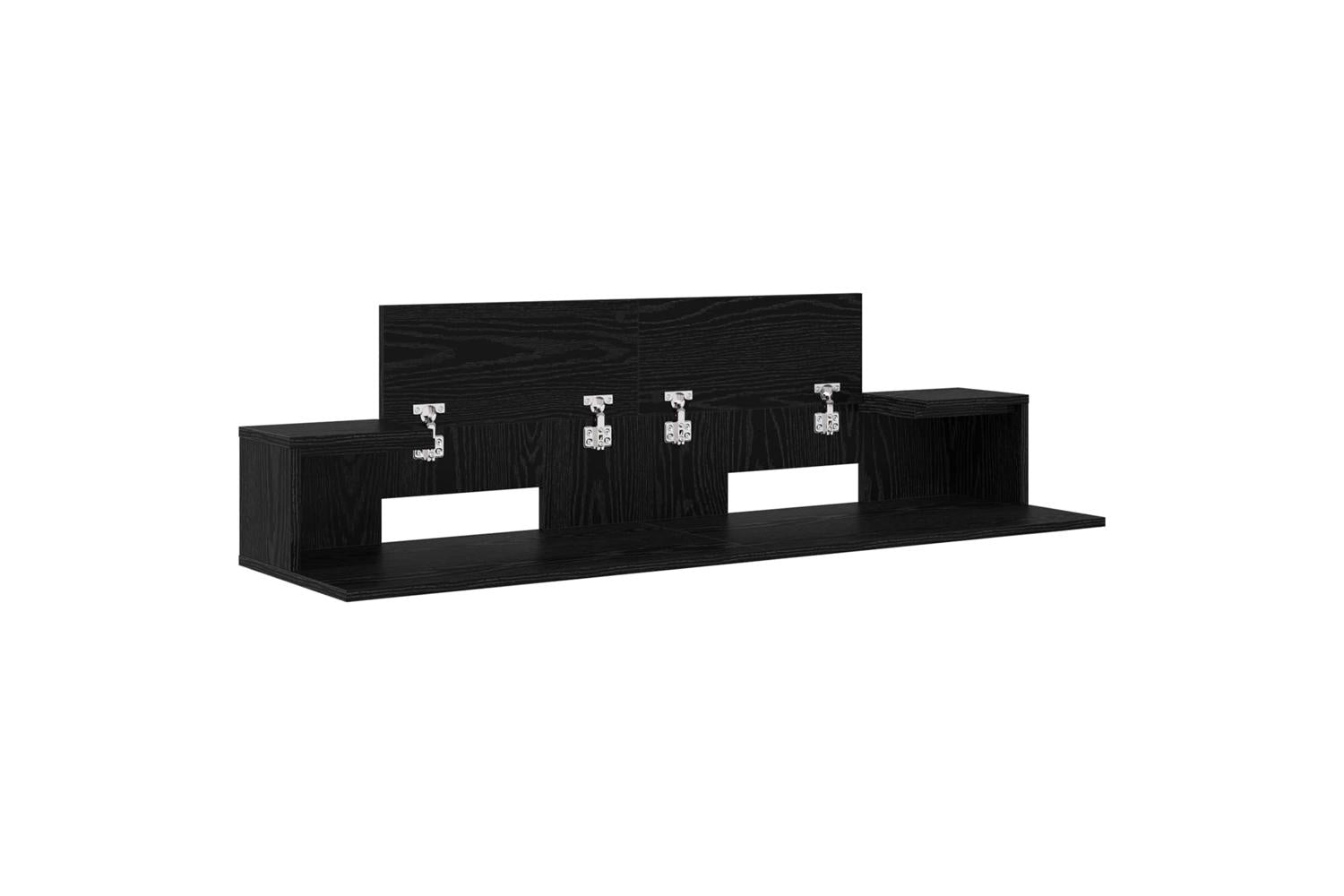 Vidaxl Studio Desk Black Oak 152 X 36 X 195 Cm Engineered Wood-4