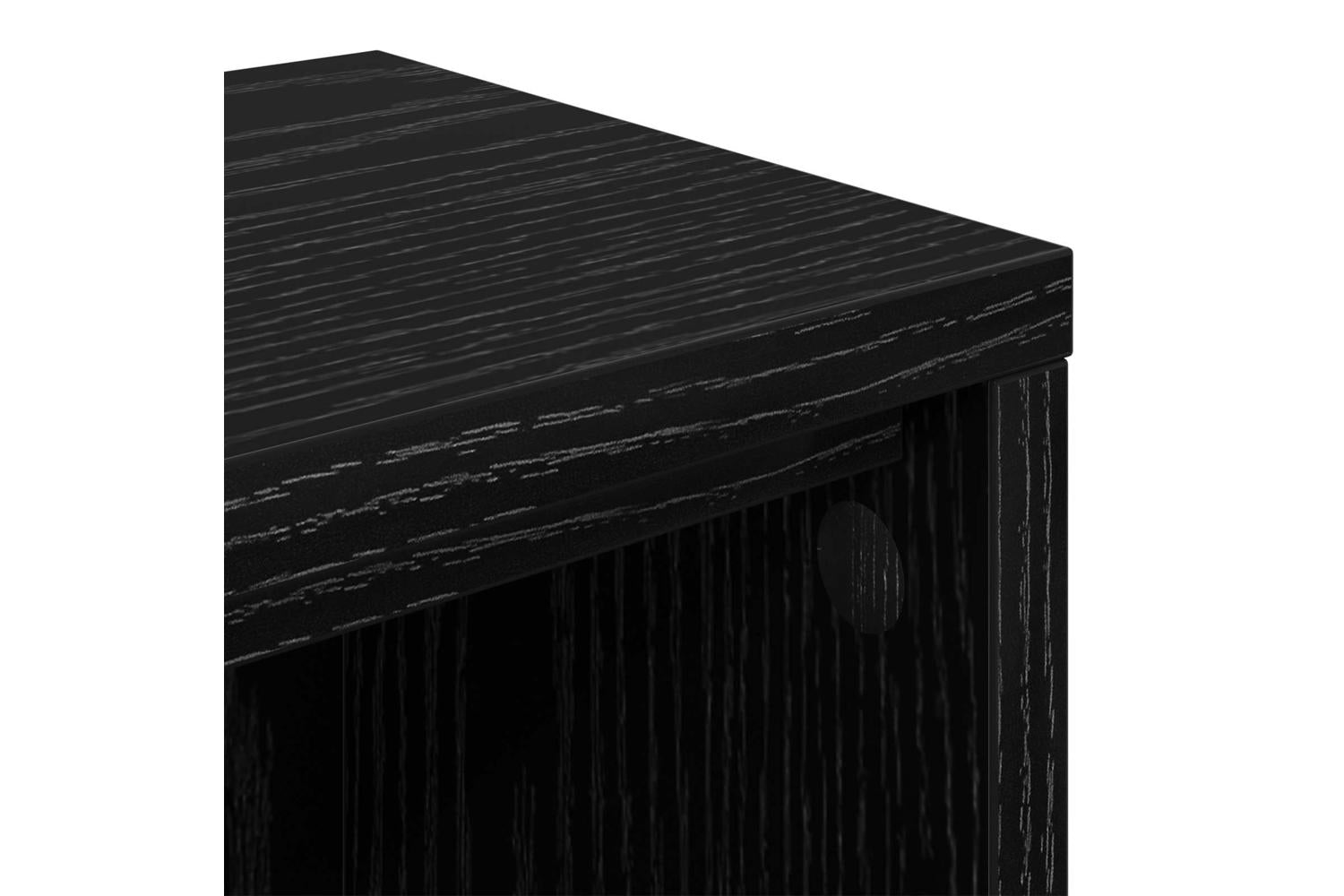 Vidaxl Studio Desk Black Oak 152 X 36 X 195 Cm Engineered Wood-8