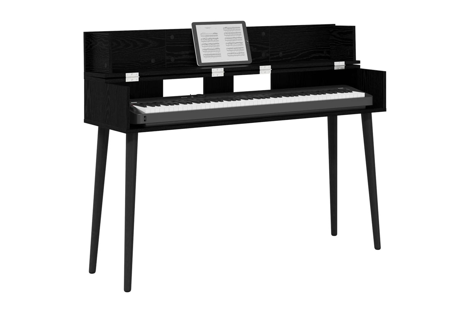 Vidaxl Studio Desk Black Oak 152 X 40 X 195 Cm Engineered Wood-3
