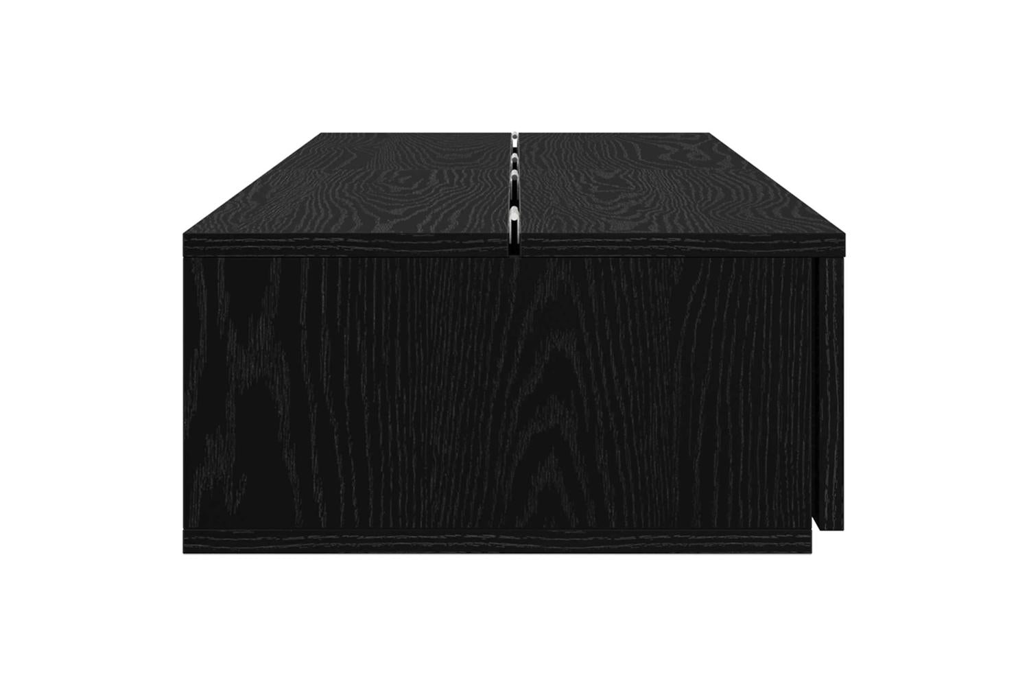 Vidaxl Studio Desk Black Oak 152 X 40 X 195 Cm Engineered Wood-6