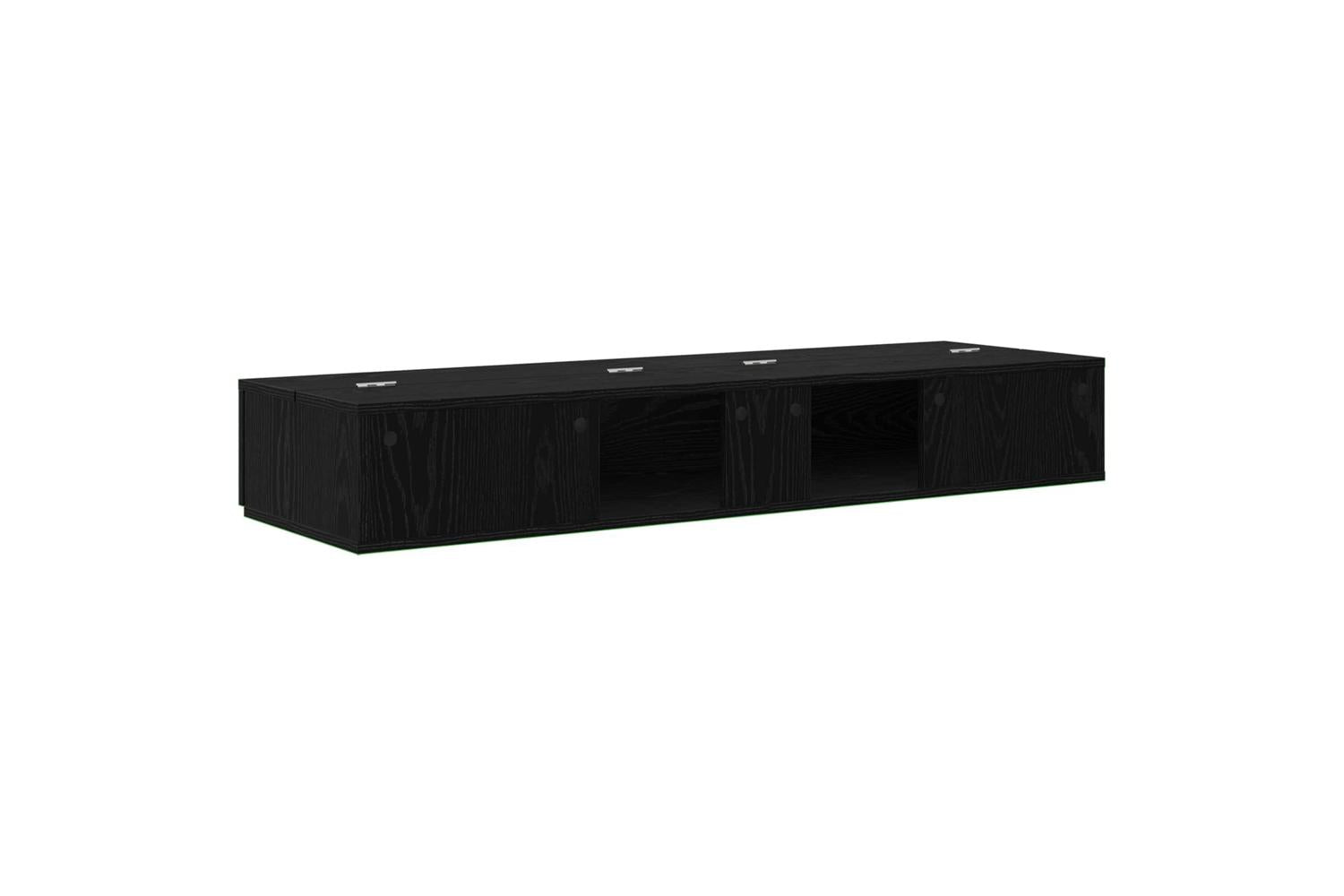 Vidaxl Studio Desk Black Oak 152 X 40 X 195 Cm Engineered Wood-7
