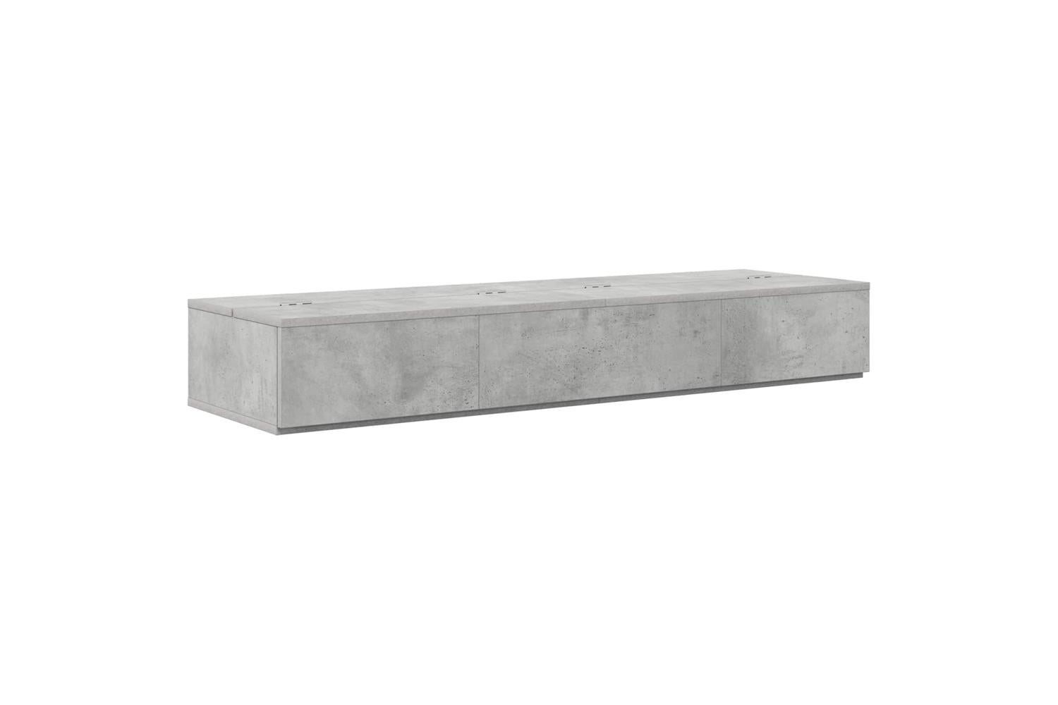 Vidaxl Studio Desk Concrete Grey 110 X 40 X 195 Cm Engineered Wood