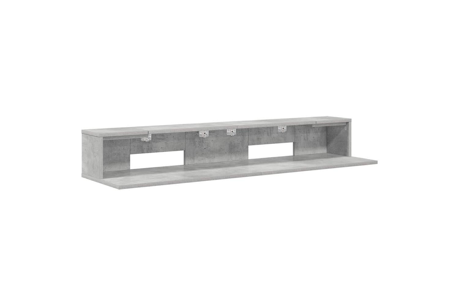 Vidaxl Studio Desk Concrete Grey 130 X 36 X 195 Cm Engineered Wood