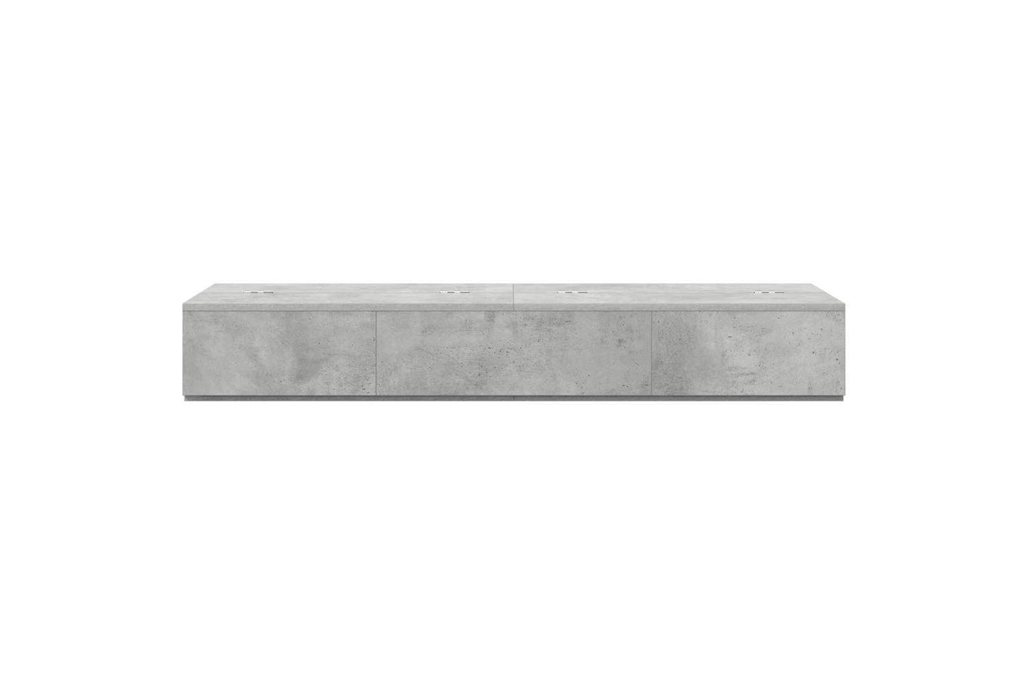 Vidaxl Studio Desk Concrete Grey 130 X 40 X 195 Cm Engineered Wood-5