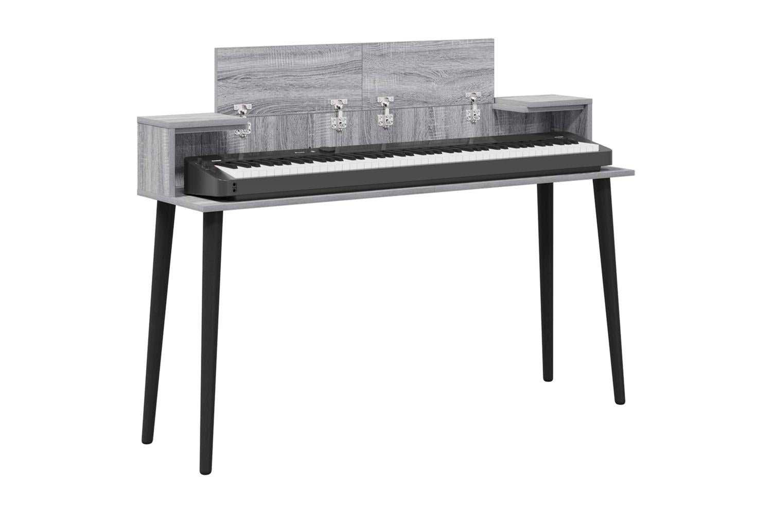 Vidaxl Studio Desk Grey Sonoma 110 X 36 X 195 Cm Engineered Wood-3