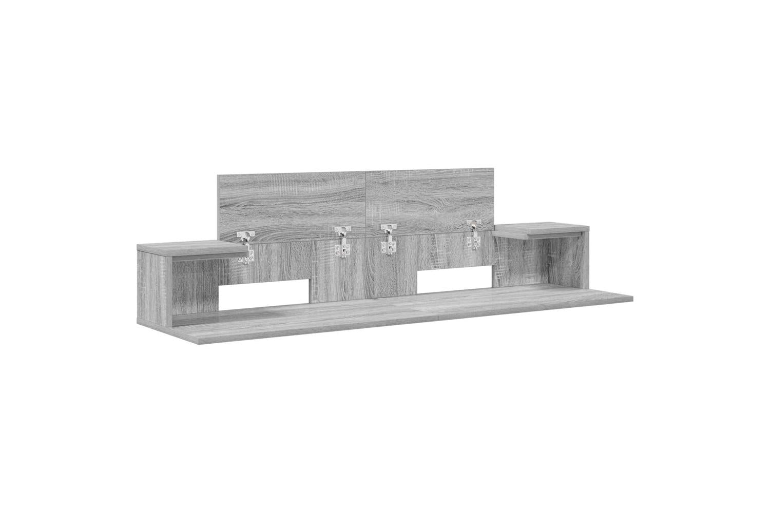 Vidaxl Studio Desk Grey Sonoma 110 X 36 X 195 Cm Engineered Wood-4