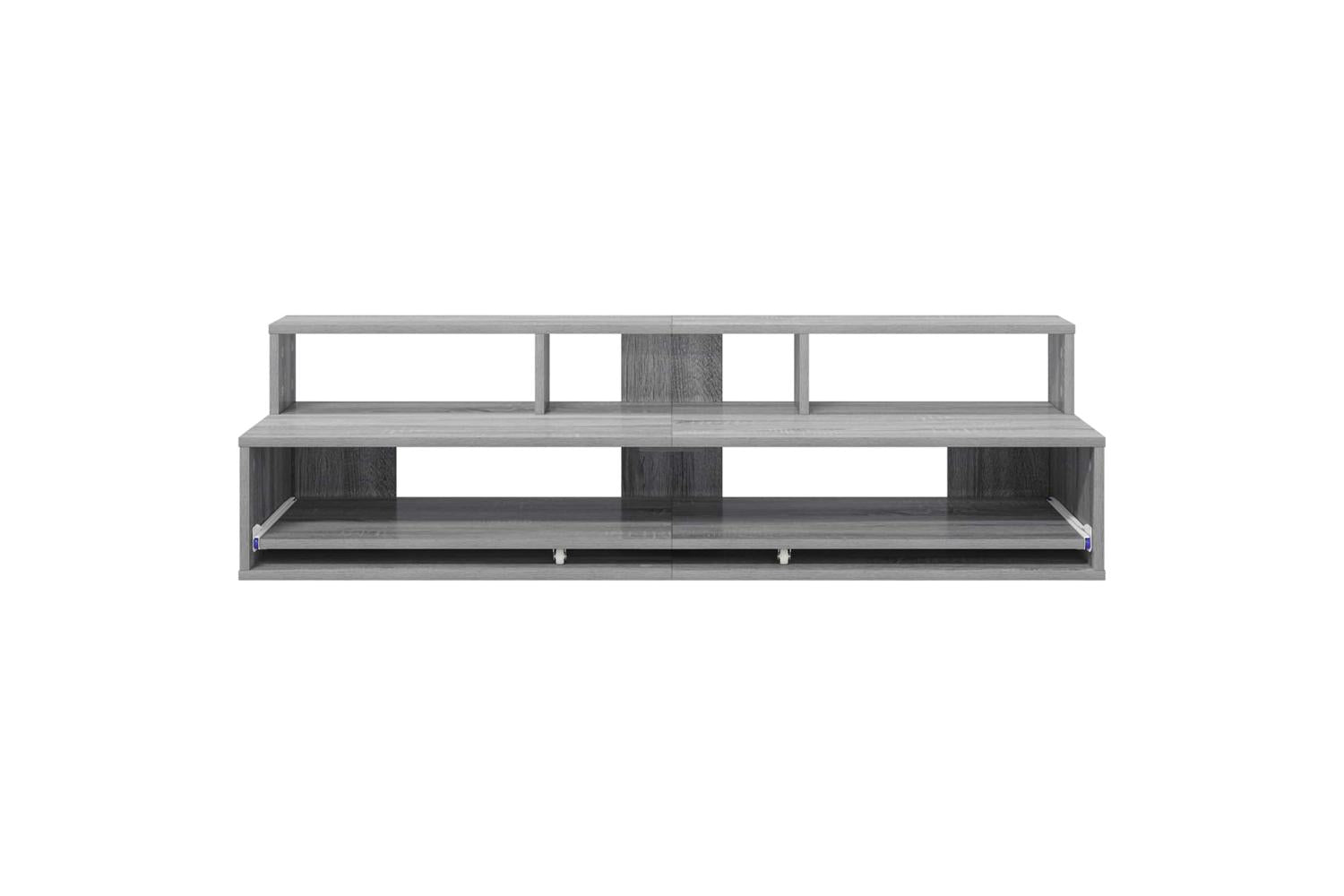 Vidaxl Studio Desk Grey Sonoma 110 X 425 X 36 Cm Engineered Wood-5