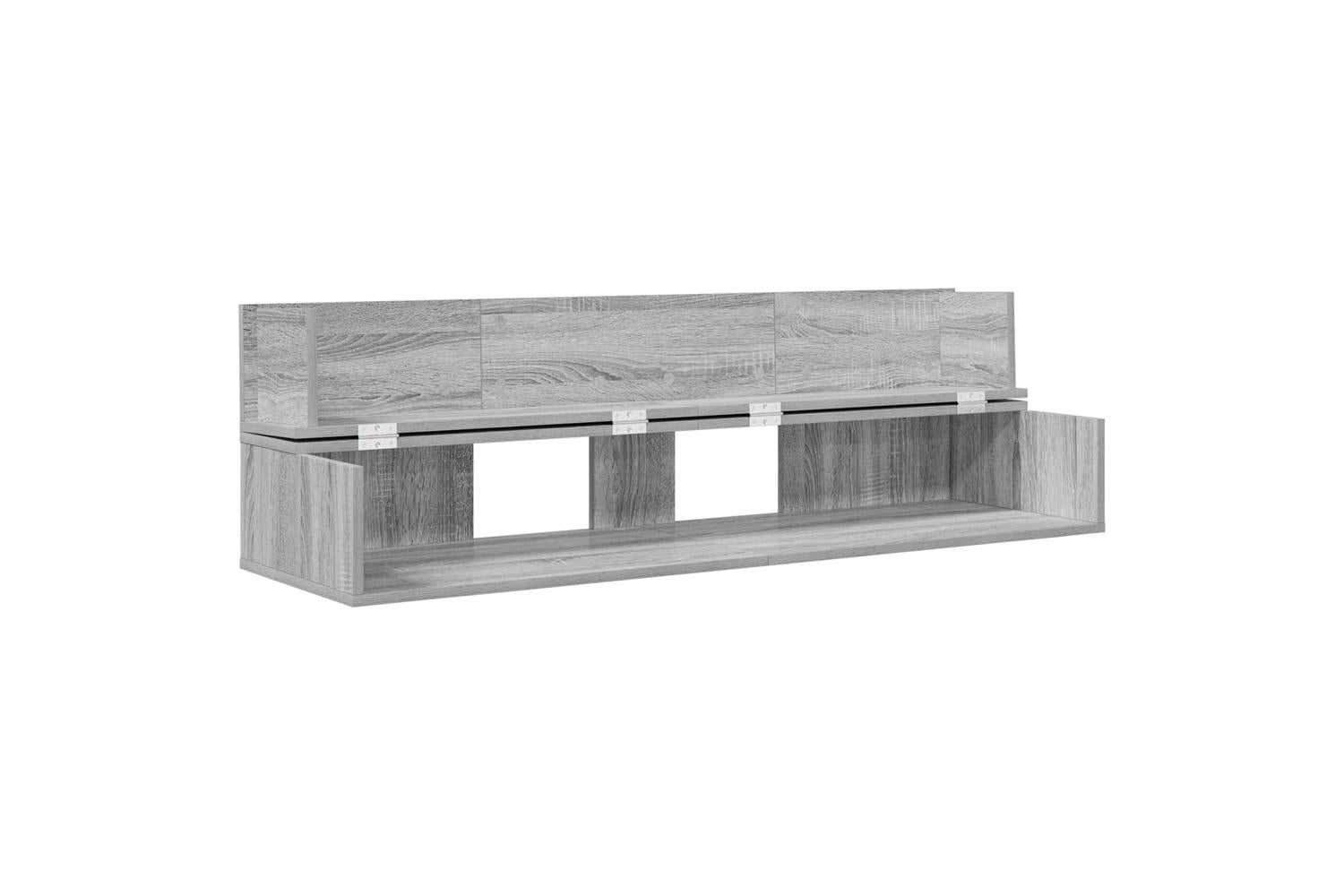 Vidaxl Studio Desk Grey Sonoma 130 X 40 X 195 Cm Engineered Wood-4