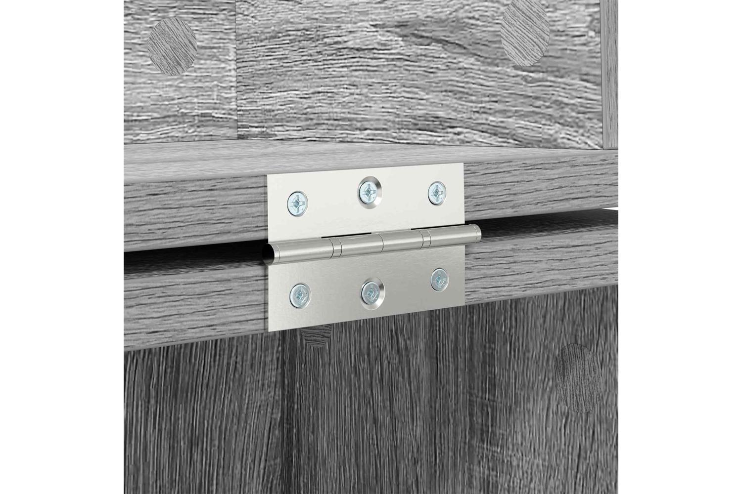 Vidaxl Studio Desk Grey Sonoma 152 X 40 X 195 Cm Engineered Wood-9