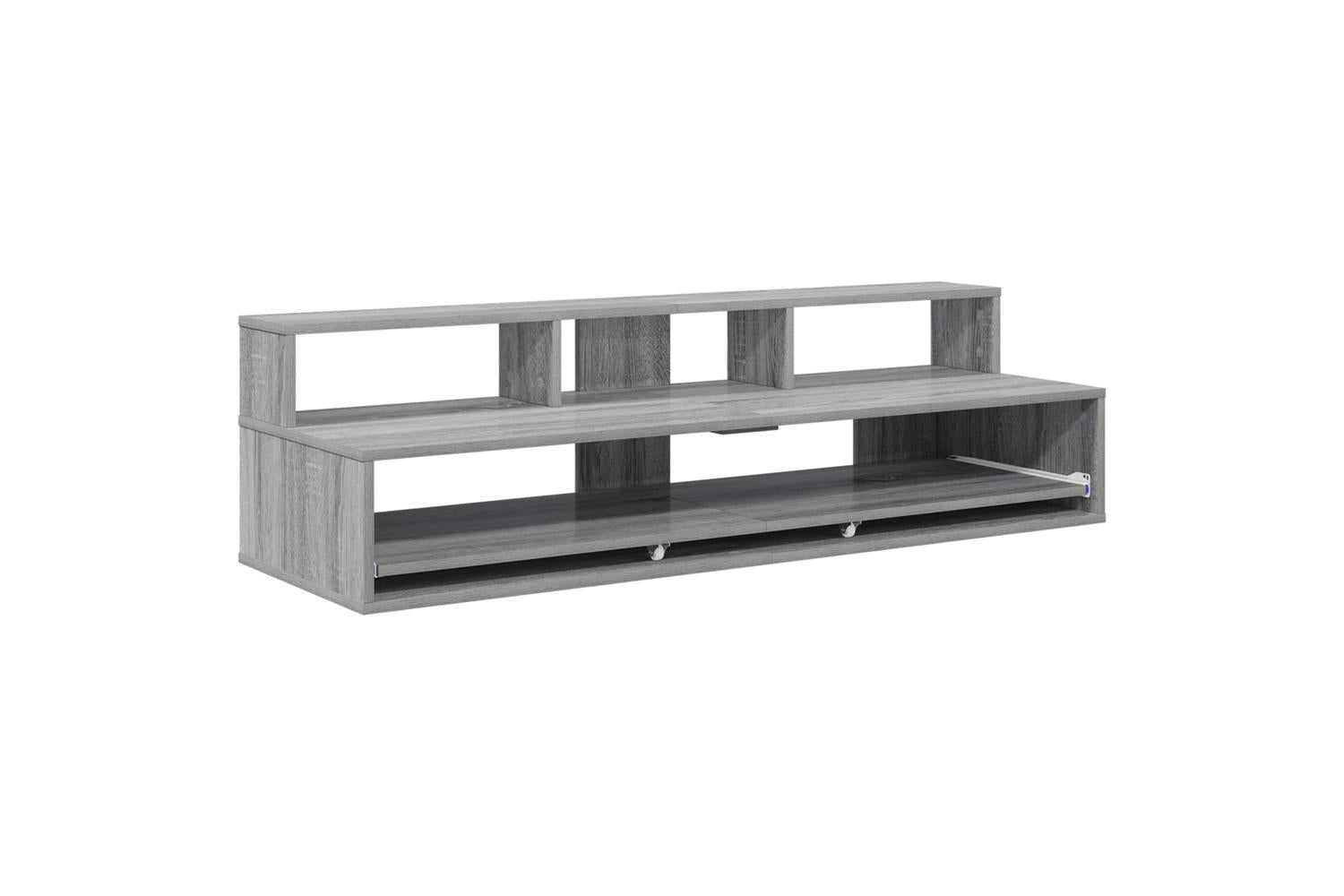Vidaxl Studio Desk Grey Sonoma 152 X 425 X 36 Cm Engineered Wood