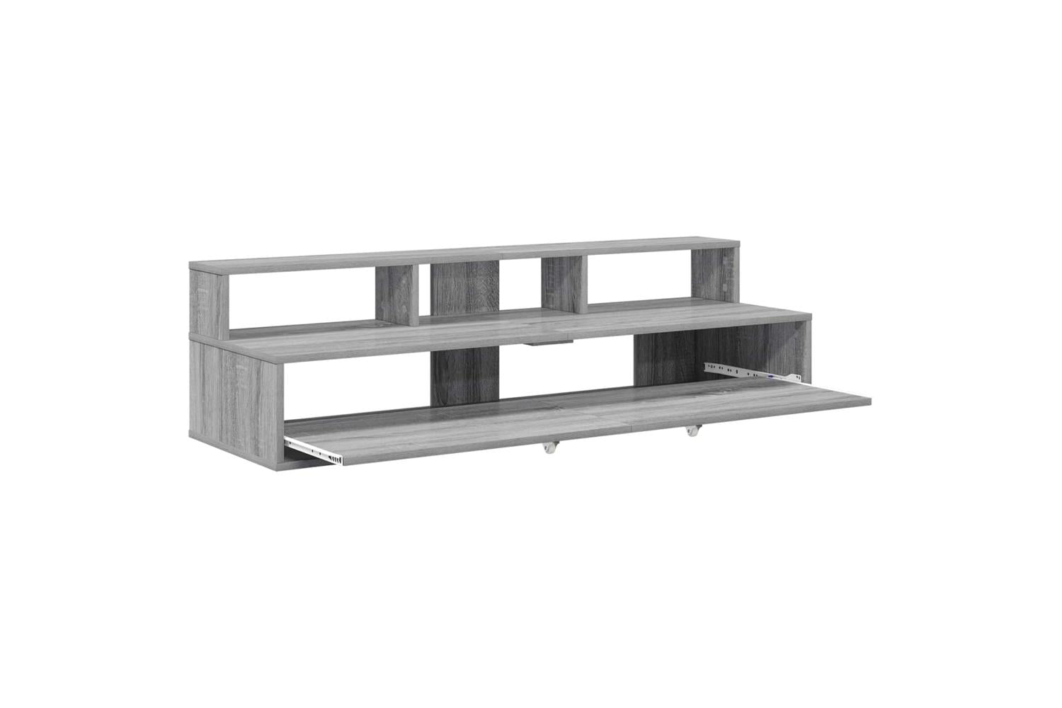 Vidaxl Studio Desk Grey Sonoma 152 X 425 X 36 Cm Engineered Wood-4