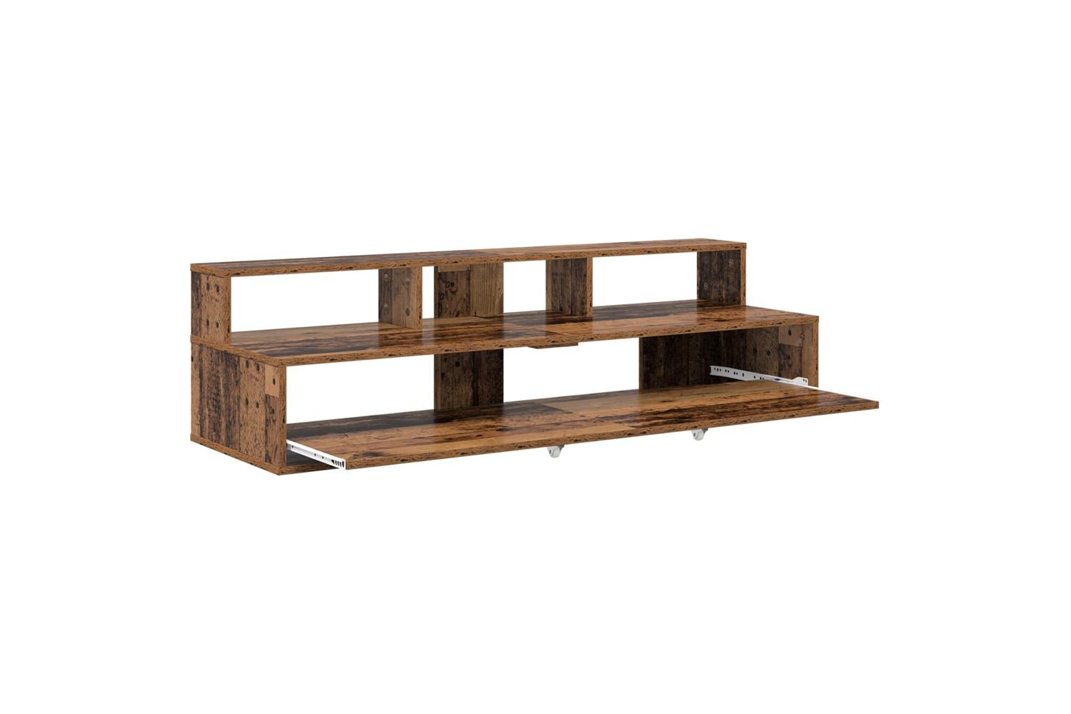 Vidaxl Studio Desk Oak Wood 130 X 425 X 36 Cm Engineered Wood-4