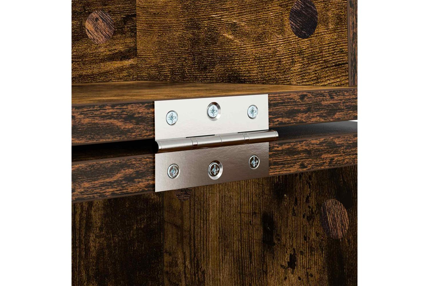 Vidaxl Studio Desk Smoked Oak 110 X 40 X 195 Cm Engineered Wood-9