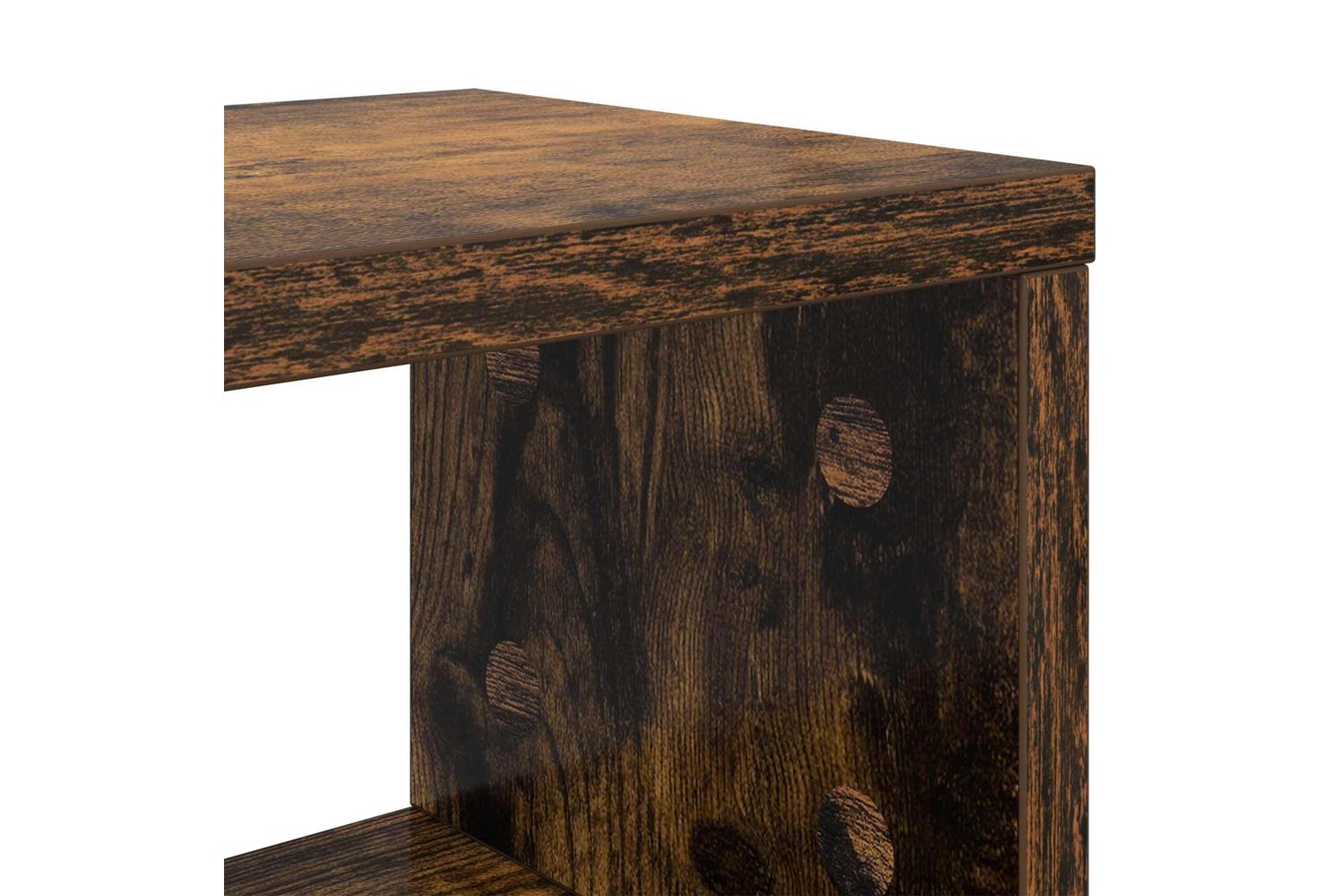 Vidaxl Studio Desk Smoked Oak 110 X 425 X 36 Cm Engineered Wood-8