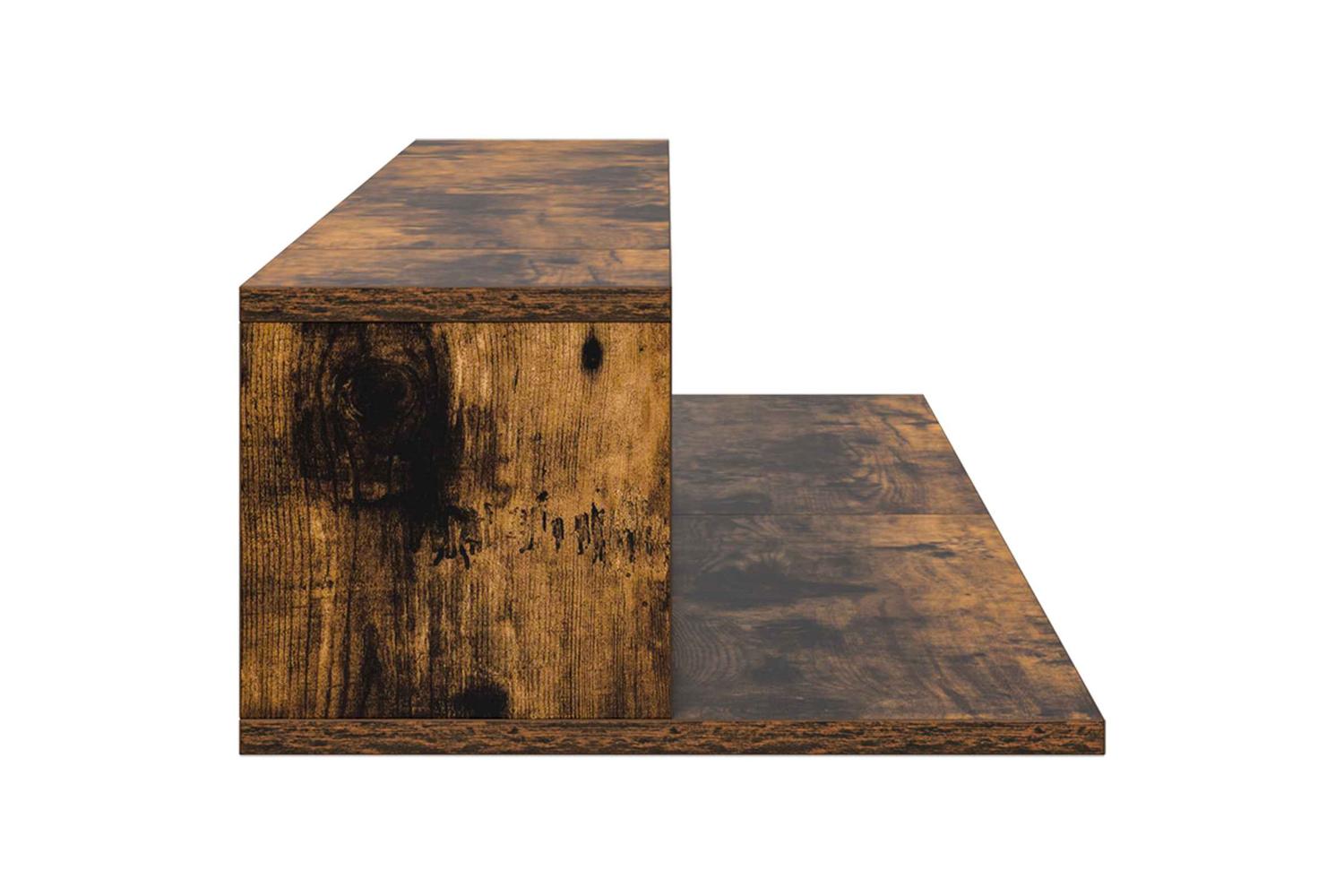 Vidaxl Studio Desk Smoked Oak 130 X 36 X 195 Cm Engineered Wood-6