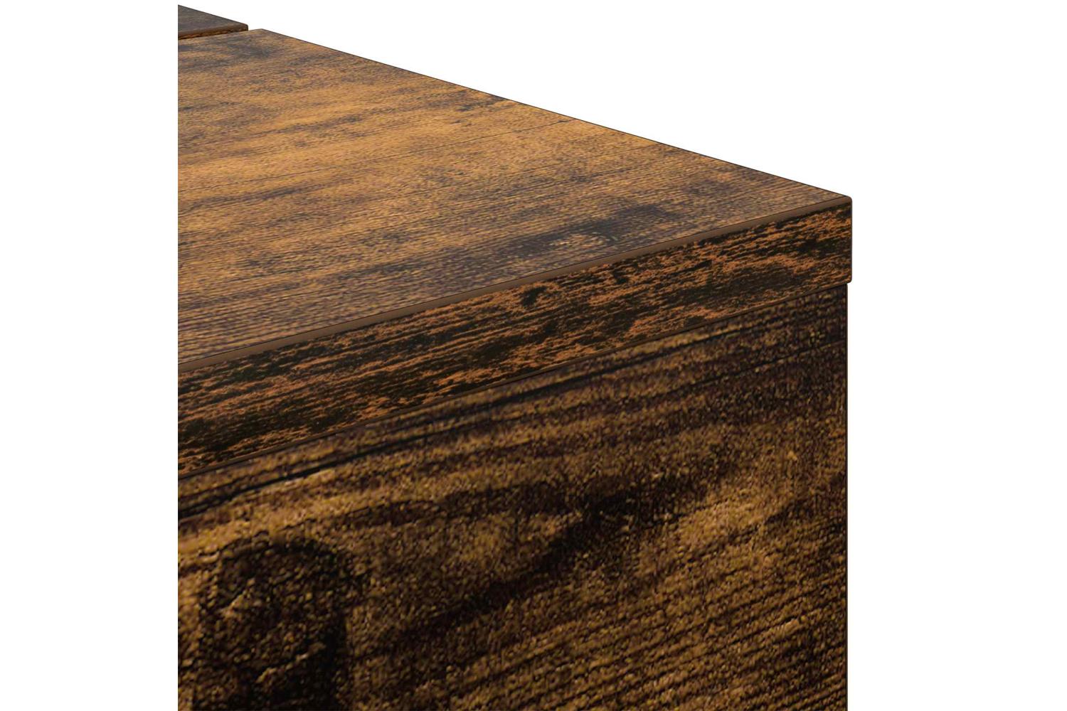 Vidaxl Studio Desk Smoked Oak 130 X 40 X 195 Cm Engineered Wood-8