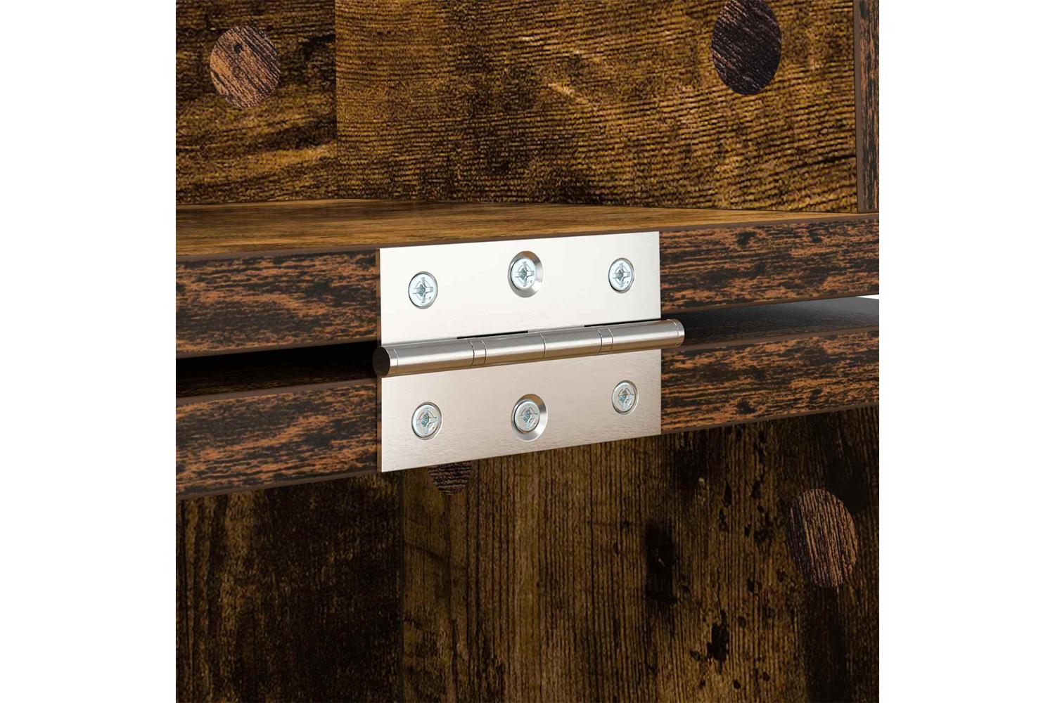 Vidaxl Studio Desk Smoked Oak 130 X 40 X 195 Cm Engineered Wood-9